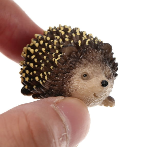 HAKIDZEL Garden Adornment Tiny Little Hedgehog Figurines 2Pcs Assorted Color Plastic for Plant Pots 1.50X1.00X0.79in
