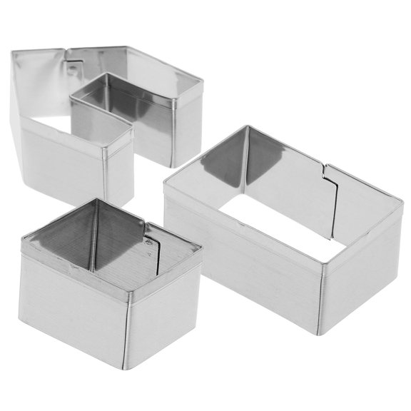 HAKIDZEL Cookie Mold Polished Stainless Silver Home Bakers 3Pcs 1.77In Tall