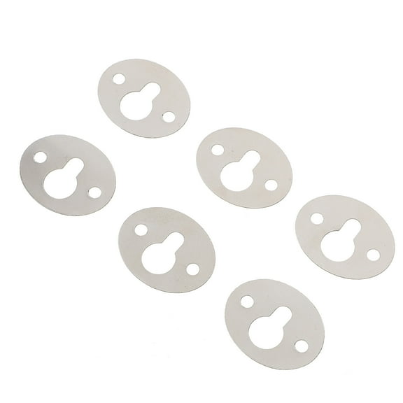 HAKIDZEL Keyhole Hangers 15Pcs Silver Iron 2.5X0.98X0.04In Oval for Home Decoration and Wall Mounting Projects