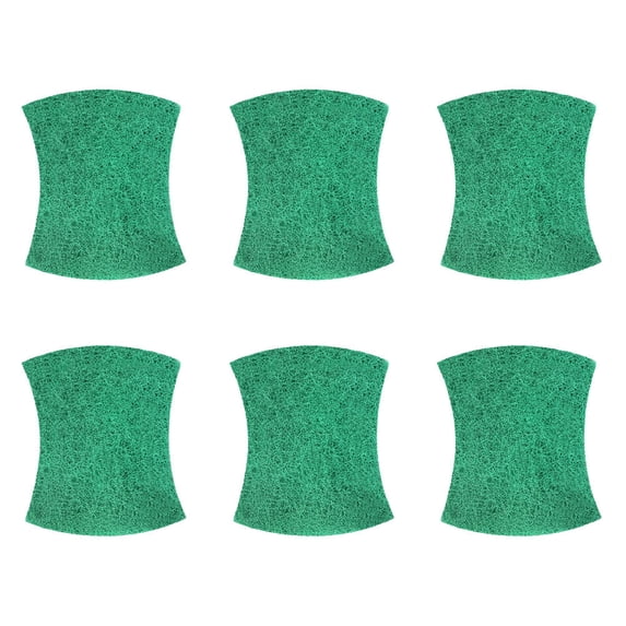 HAKIDZEL Heavy Duty Scour Pads Green 6Pcs 5.5X4.5X0.3In