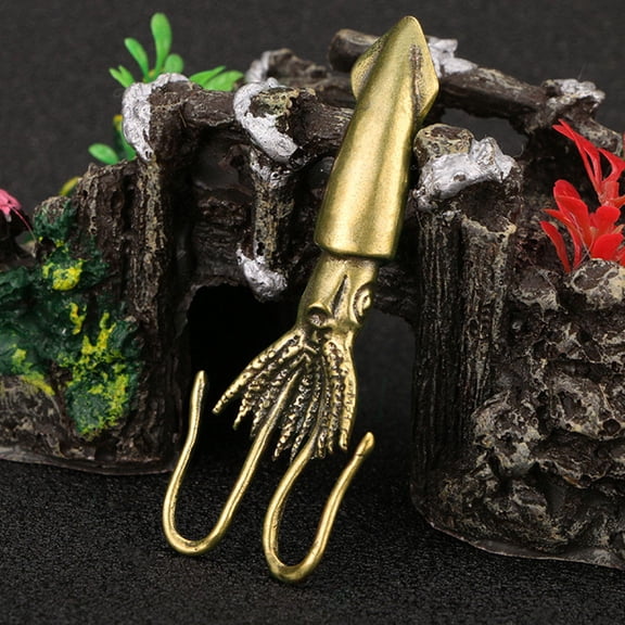 HAKIDZEL Retro Squid Sculpture Delicate Craft Unique Home Office Decor Table Ornament For Fortune Present