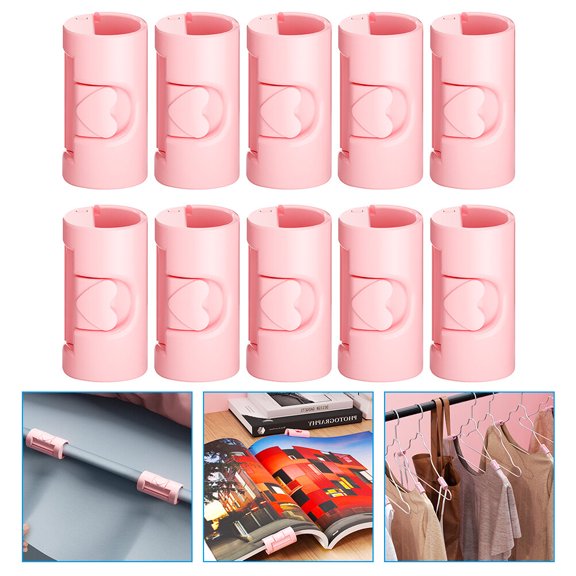HAKIDZEL Sheet Clips For Bedding 10Pcs Pink Abs Compact Design For Quilt Holding And Sealing Snacks