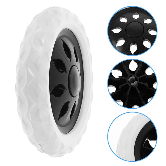 HAKIDZEL casters wheels Caster Wheels Rubber Black for Shopping Cart Stable Transport 2Pcs