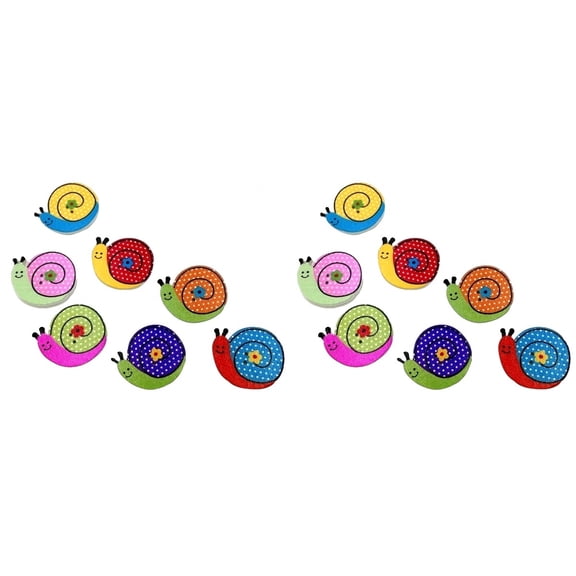 HAKIDZEL Snail Shape Button Multicolor For Artists Diy Projects 100Pcs