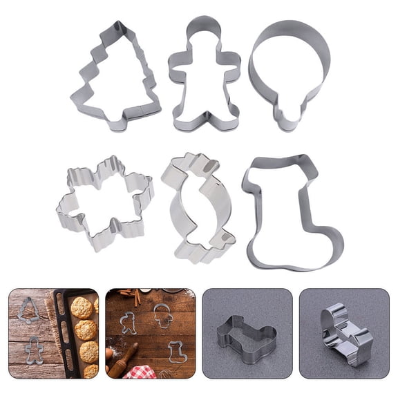 HAKIDZEL Biscuit Molds Make Christmas Decorations and Crafts 6Pcs 2.36X3.14X1.18in