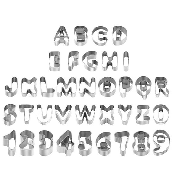 HAKIDZEL Stainless Steel Biscuit Cutters for Home Use 36Pcs Reusable Cookie Molds Silver Color