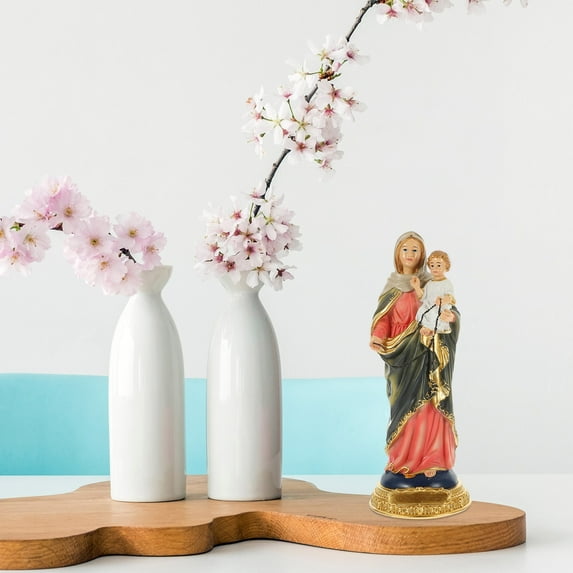 HAKIDZEL Virgin Statue Resin Church Decoration Lightweight Religious Art For Home Decor Families And Friends