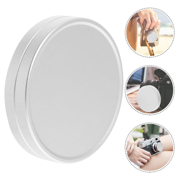 HAKIDZEL Waterproof Lens Cover 1Pack For Camera Lens Silver 5.30X5.30X1.00CM Aluminum