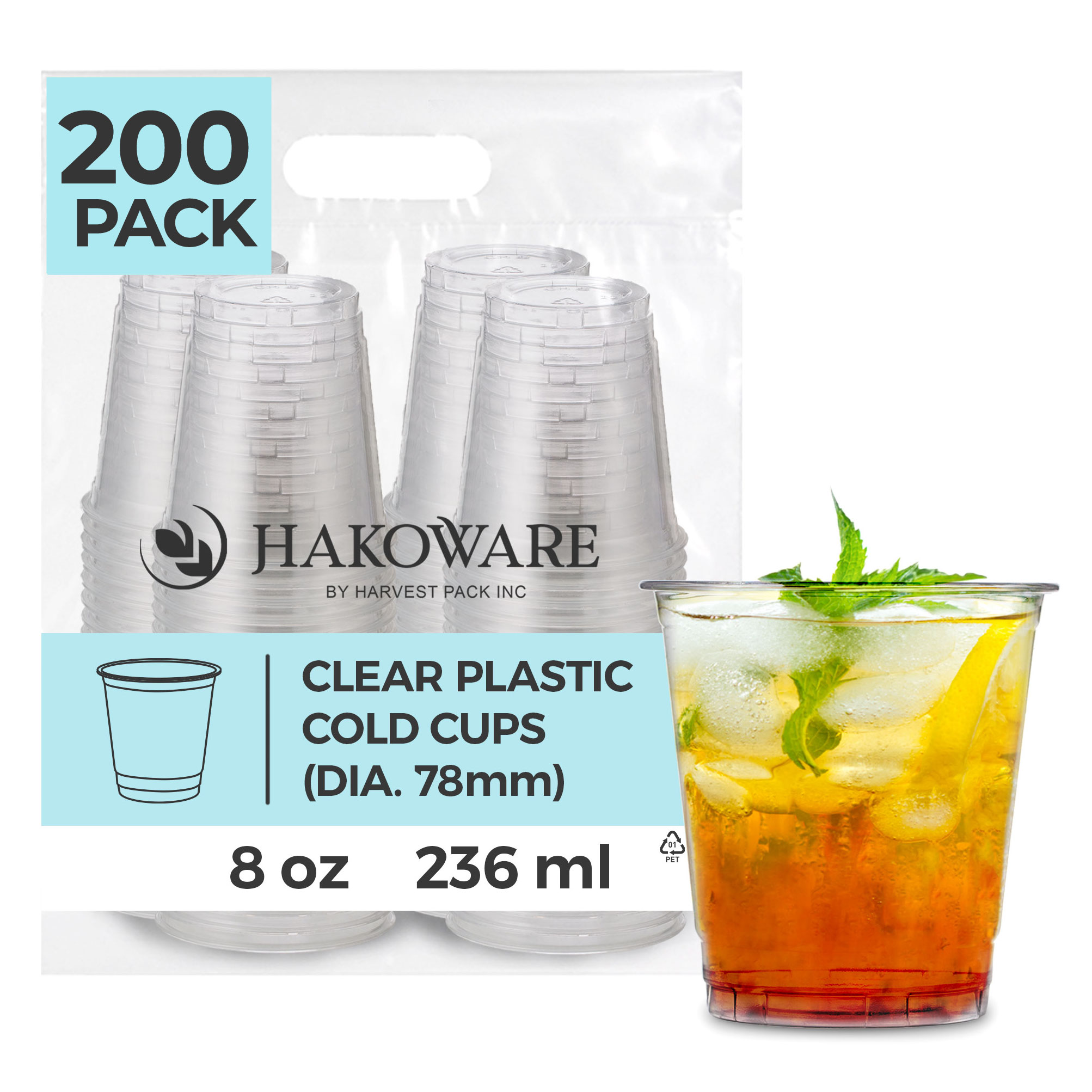 BalsaCircle Clear 12 Pieces 6 oz Disposable Plastic Drink Cups Glasses ...