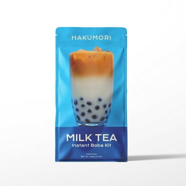 HAKUMORI Instant Boba Milk Tea Set, Instant Bubble Tea (6 Drinks)