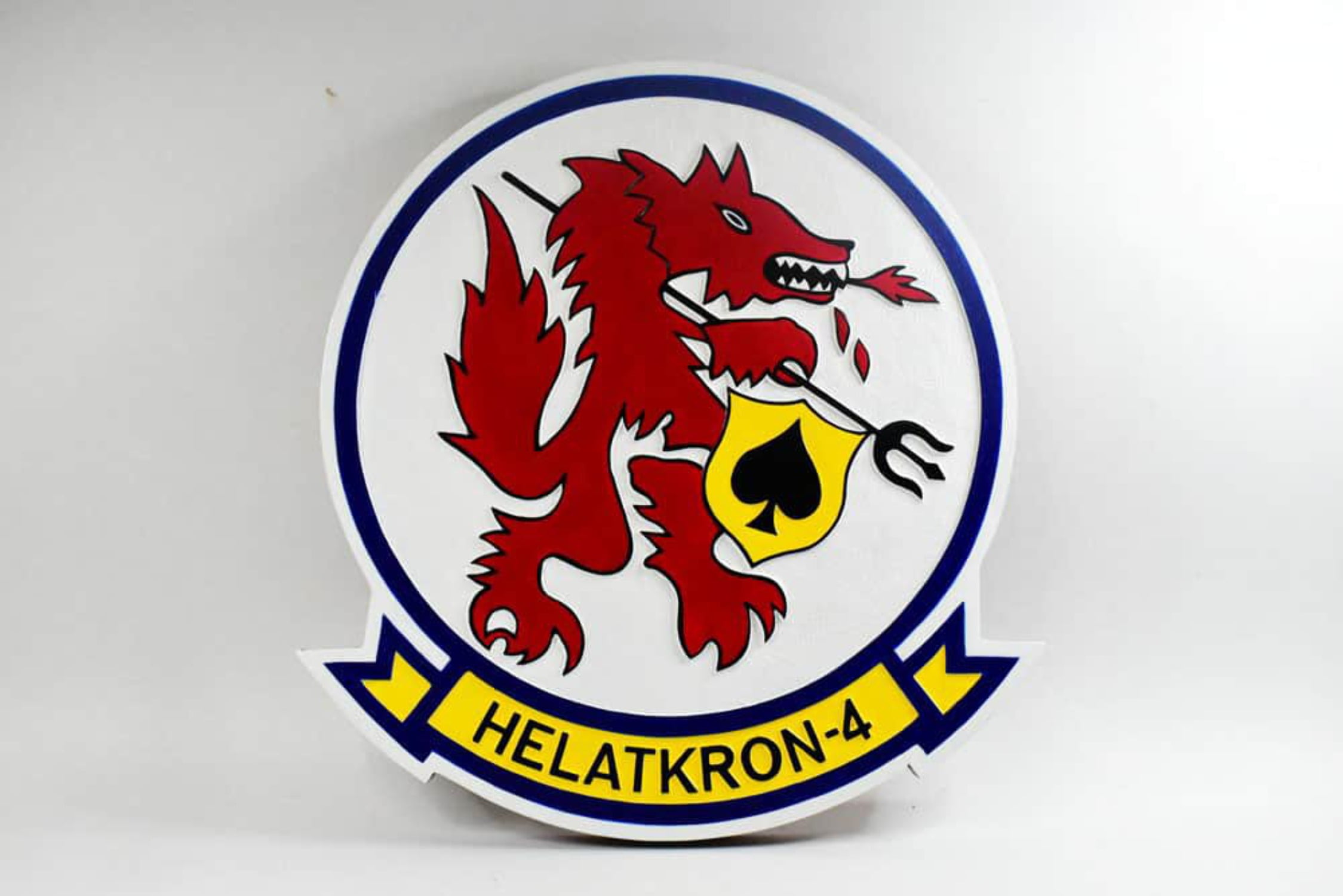 HAL-4 Red Wolves Plaque, 14, Mahogany, Navy - Walmart.com