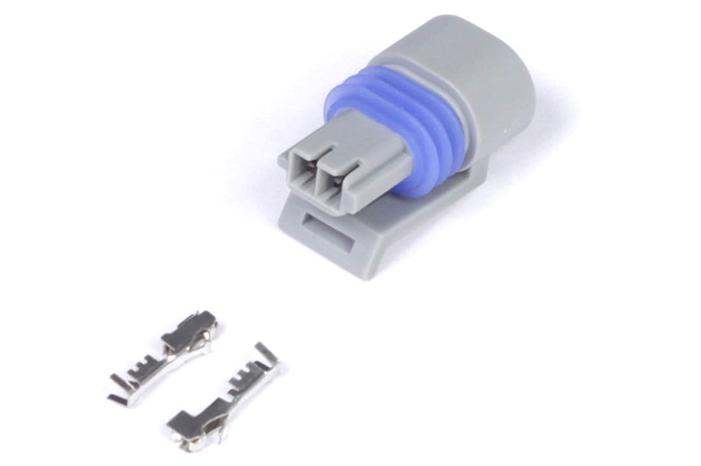 Haltech Delphi 2 Pin GM Style Air Temp Connector Grey Plug Pins