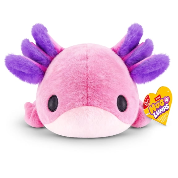 Hug a Lumps Ally the Axolotl by ZURU - Medium 3.3lbs Cuddly Weighted Plush Toy for All Ages