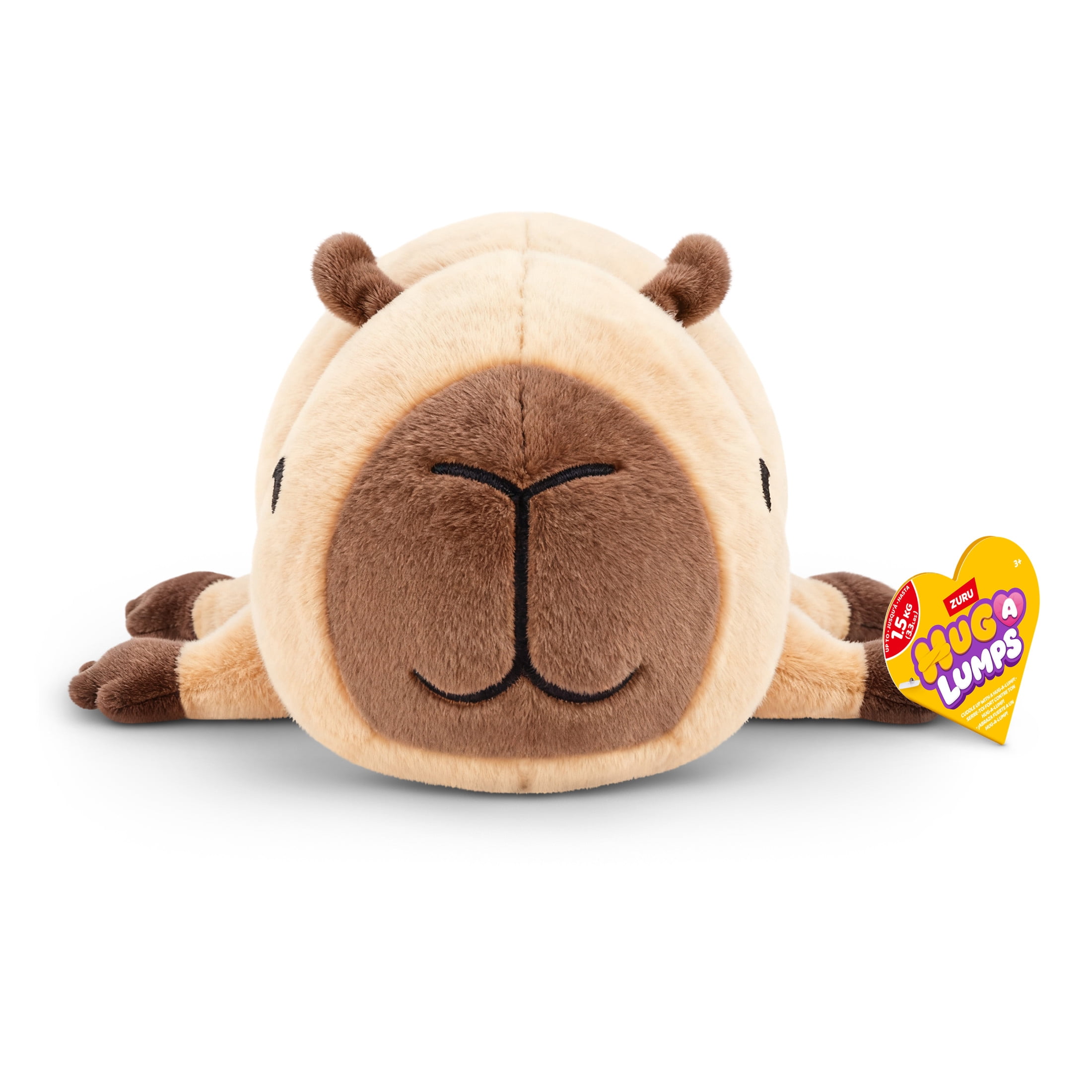 Hug a Lumps Connie the Capybara by ZURU - Medium 3.3lbs Cuddly Weighted Plush Toy for All Ages