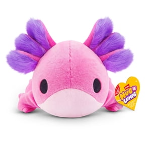 Hug a Lumps Ally the Axolotl by ZURU - Small 1.65lbs Cuddly Weighted Plush Toy for All Ages