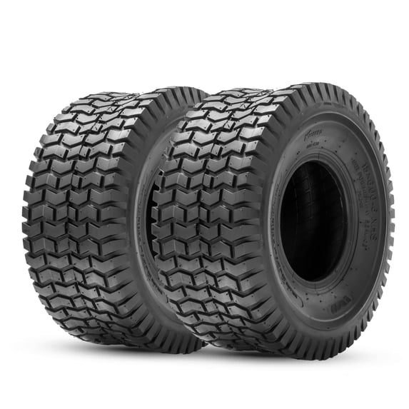 HALBERD 15x6.00-6 Turf Friendly Tire 15x6-6 Great Traction Lawn Garden Mower Tires for Garden Tractors 2 SetT