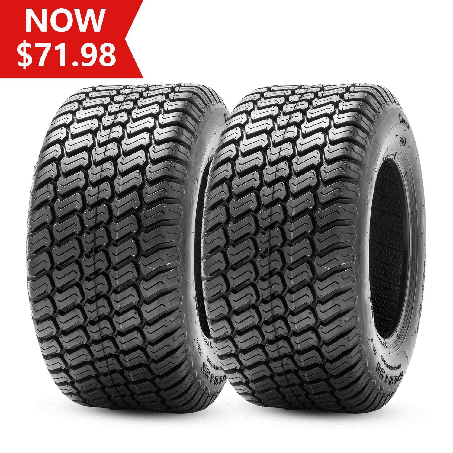 HALBERD 18x9.58 18x9.5x8 Lawn Mower Tires 4PR Tubeless Turf Saver ATV Garden Tire Set of 2