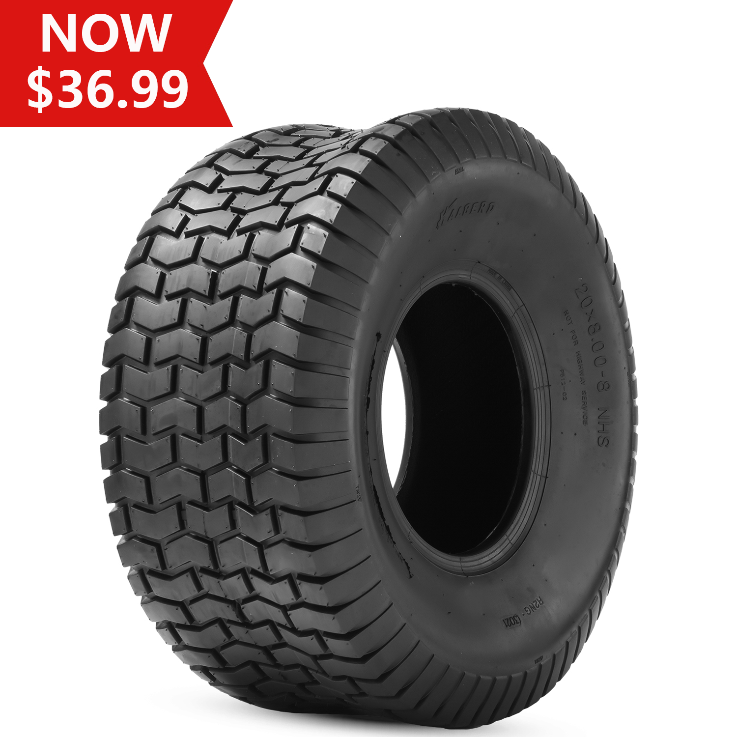 Forerunner Wave 20x8.00-8 4-Ply Lawn & Garden Tires – 2-Pack, All Season, Black Sidewall