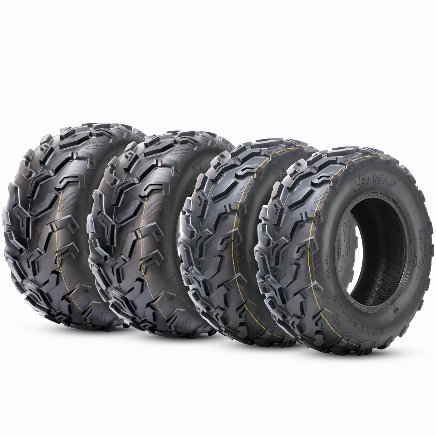 HALBERD All Terrain ATV UTV Tires 25x8-12 Front & 25x10-12 Rear /6 PR,Set 4