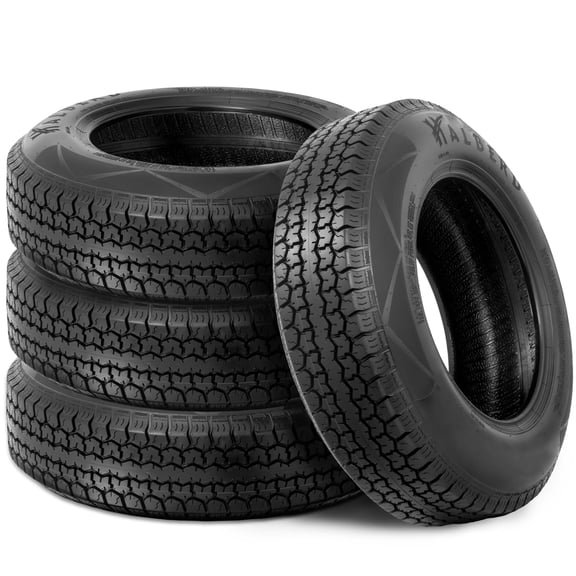 HALBERD Set of 4 ST205/75D14 6-Ply Trailer Tires, Load Range C Replacement Tire