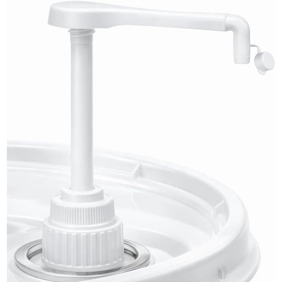 HALCYON Heavy-Duty 5-Gallon Bucket Pump Dispenser with Leak-Proof Cap Compatible with Oil,Laundry Soap, Detergent, Fabric Softener,Degreasers,and More. Making it Ideal for Commercial and Household