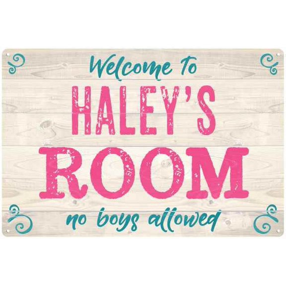 HALEY'S Room Kids Bedroom Sign Gift 8x12 Metal Sign 108120089343