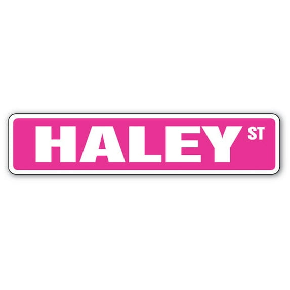 HALEY Street Sign Childrens Name Room Sign | Indoor/Outdoor | 30" Wide