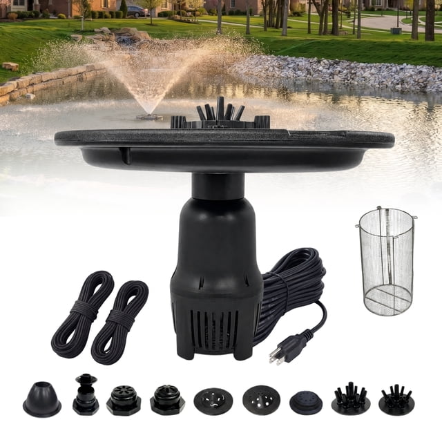 Half Off Ponds Floating Fountain, 1 HP, 15000 GPH, 200 ft Cord, 13 ...