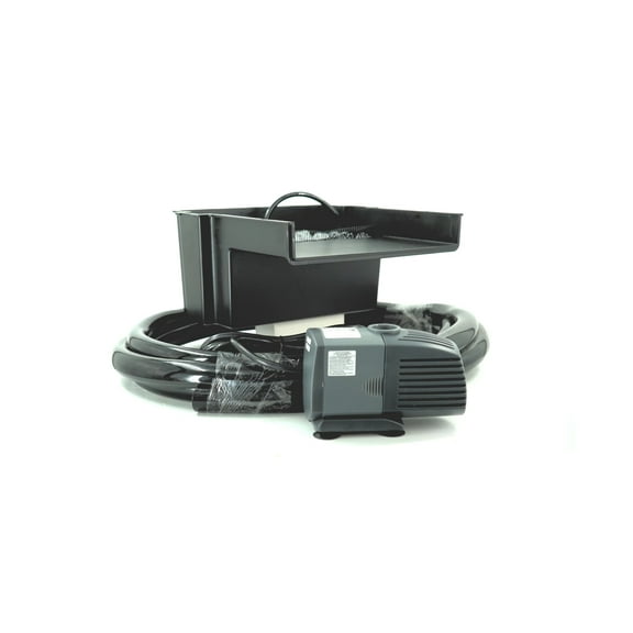 Half Off Ponds 10 in Waterfall Spillway Kit with 500 GPH Pump, Waterfall Box, Filter Media, and Tubing for Ponds up to 1,000 Gallons