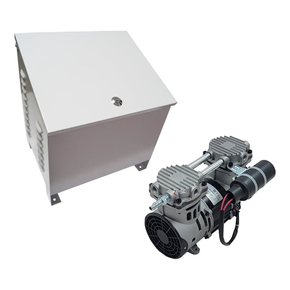 Half Off Ponds 1/2 HP Rocking Piston Pond Aerator Pump with Cabinet 120V Electric Air Compressor