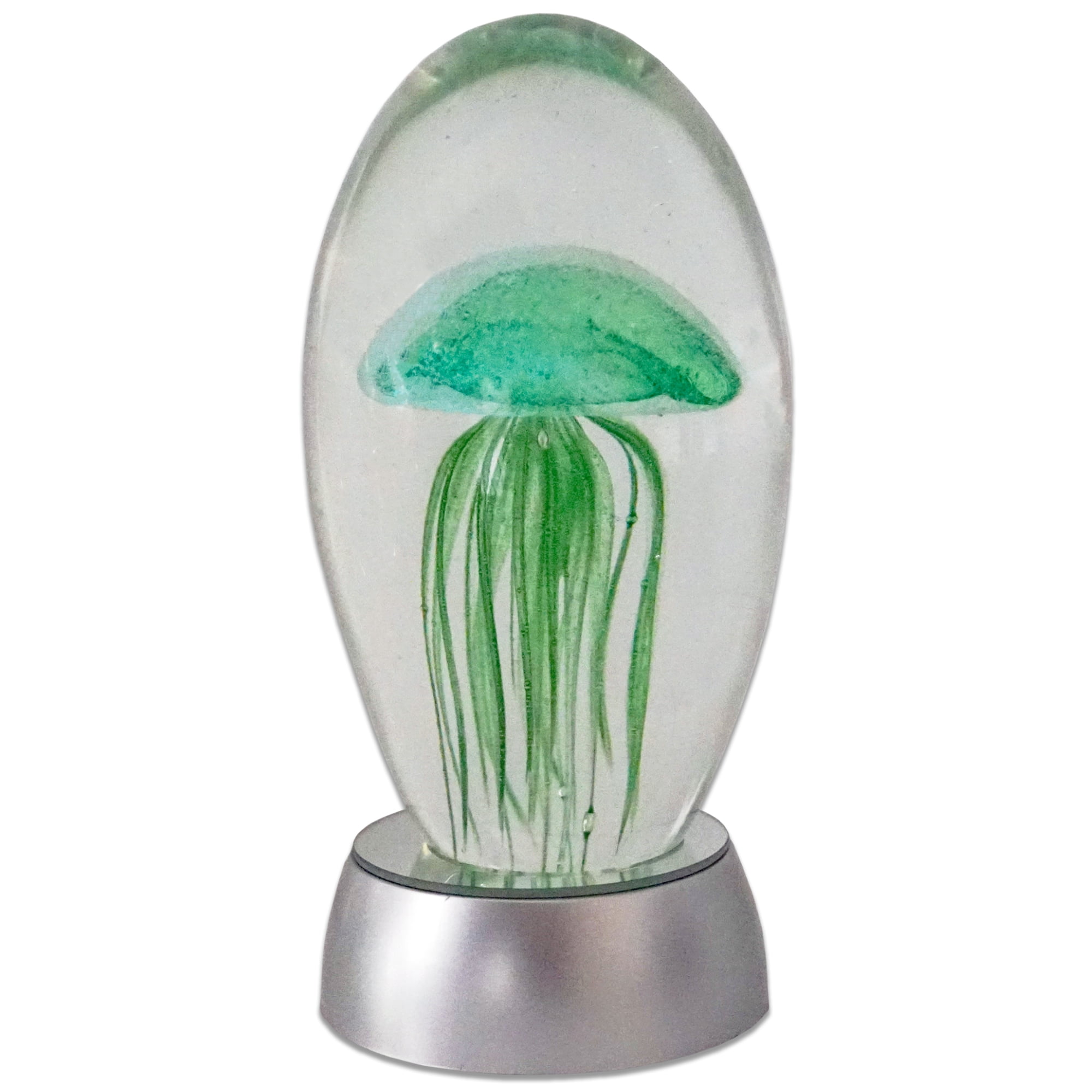 Half Off Ponds - JF-L6-GR-RGB - Large 6" Green Glass Jellyfish ...