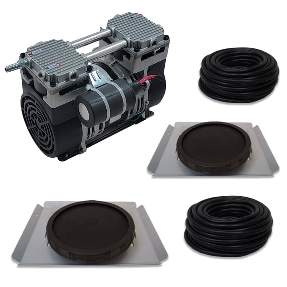 Half Off Ponds Pond Aeration System 1 HP Aerator Pump for 3 Acres 120V Compressor 2 Single Diffusers and 200 ft Tubing