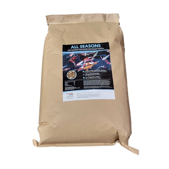 Half Off Ponds All Seasons Koi and Goldfish 5mm Food Pellets, 20 lb Bag