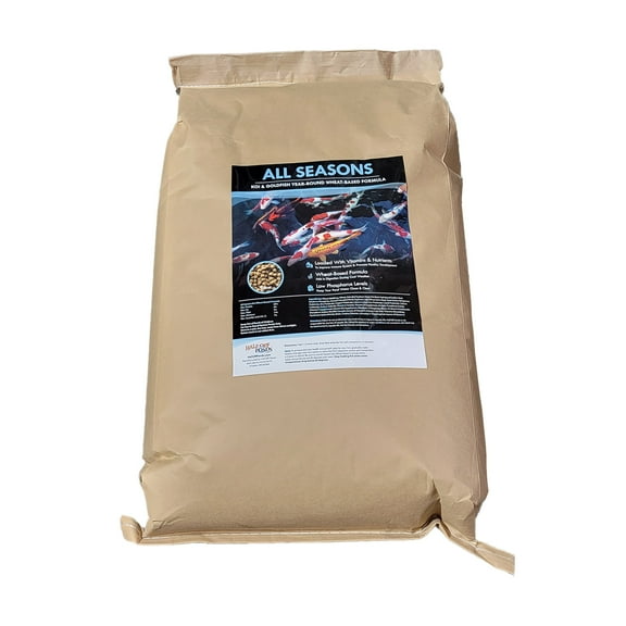 Half Off Ponds All Seasons Koi and Goldfish 5mm Food Pellets, 30 lb Bag