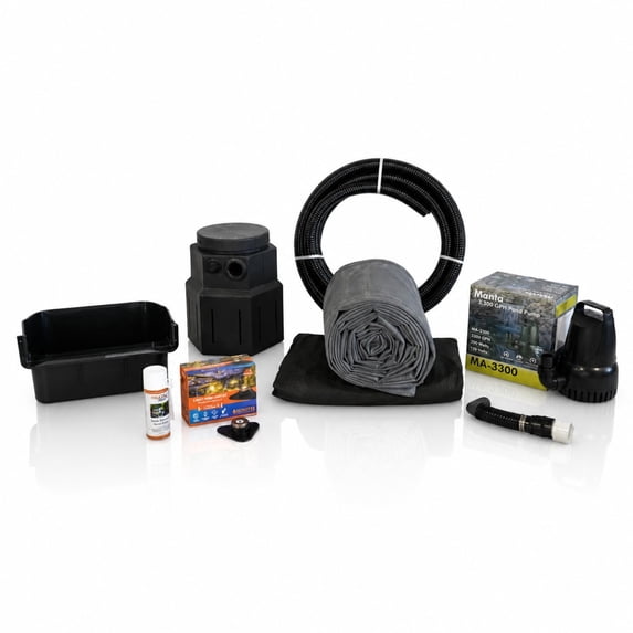 Half Off Ponds Complete 3300 Waterfall Kit, 7.5 ft x 15 ft EPDM