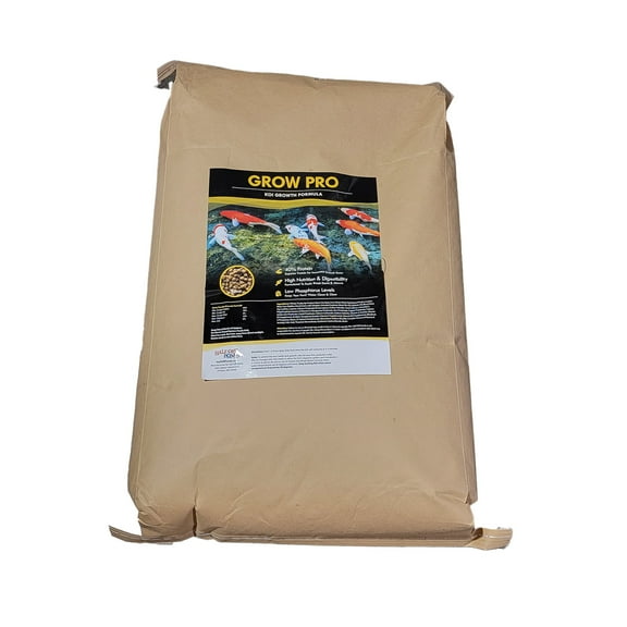 Half Off Ponds Grow Pro Koi and Goldfish 5mm Food Pellets, 20 lb Bag