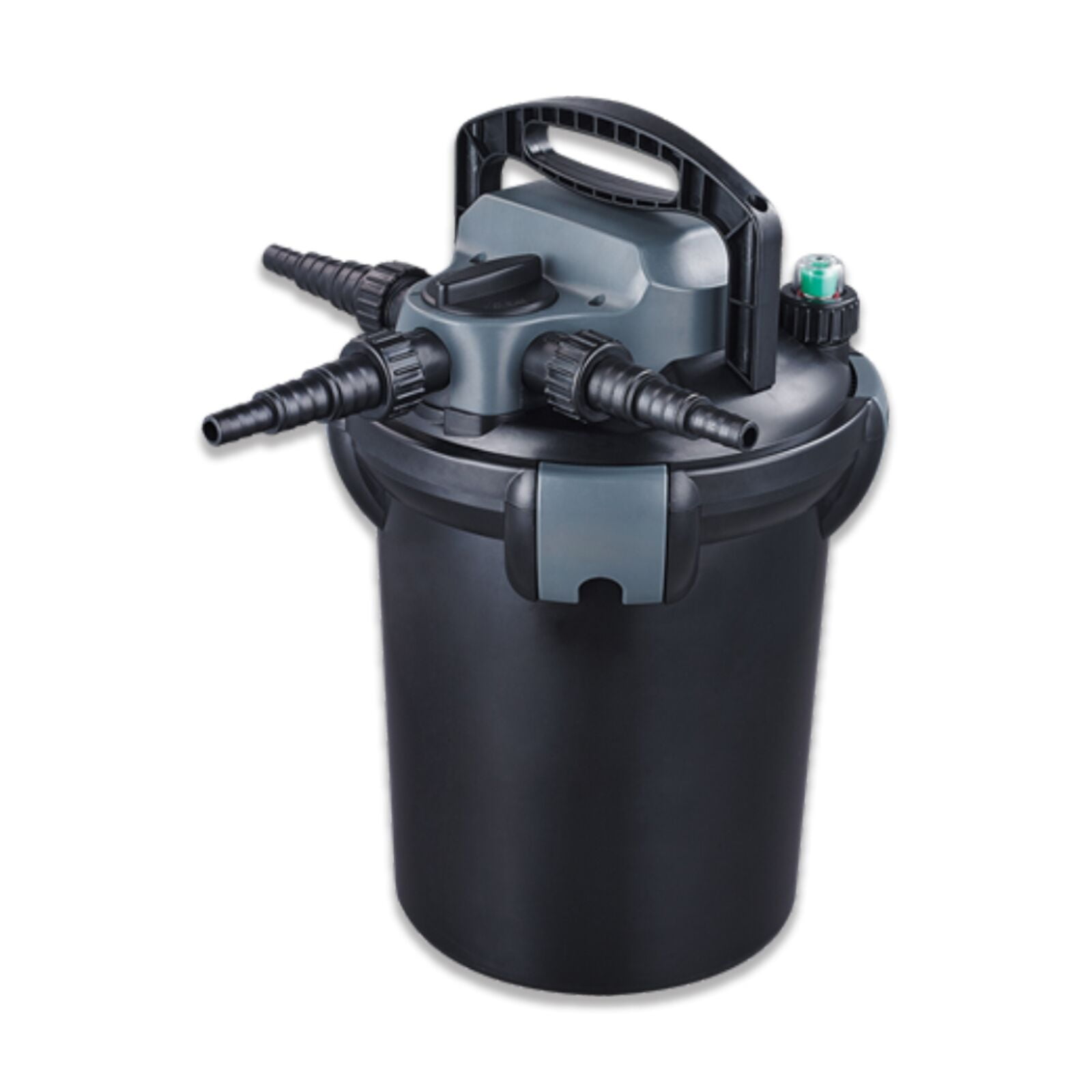 Black and Gray 3000 GPH Pond Pressure Filter with Handle