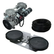 Half Off Ponds Pro Aeration System 1/2 HP Aerator Pump for 2 Acres 120V Compressor with Double Diffuser and 100 ft Tubing