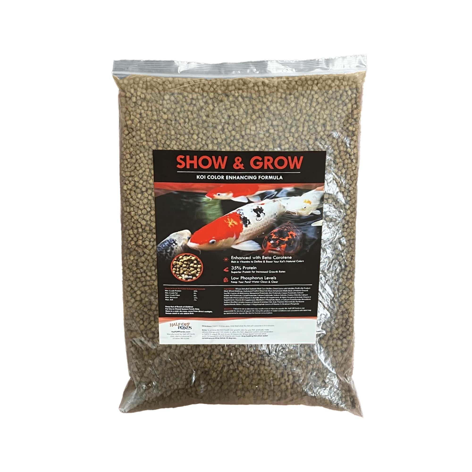 Show & Grow Koi and Goldfish Food Pellets  5 lbs.