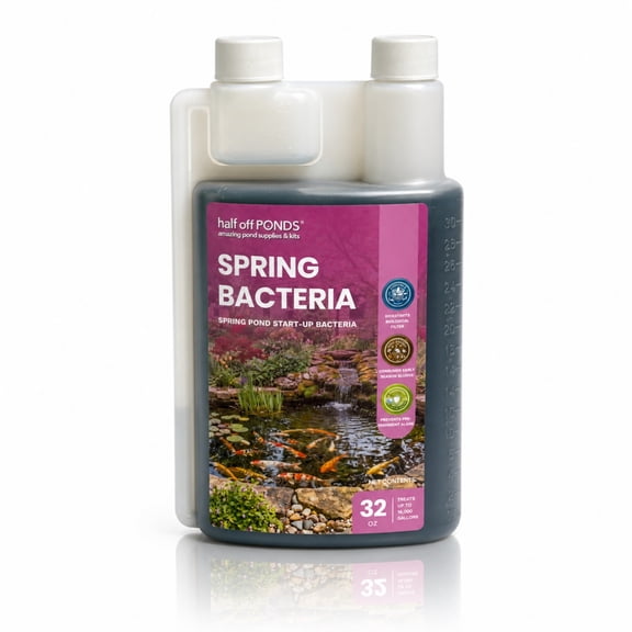 Half Off Ponds Spring Bacteria, 32 oz Bottle Pond Treatment