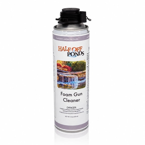 Half Off Ponds Waterfall Foam Gun Cleaner, 20 oz Solvent for Foam and Adhesive, Tool Cleaner for Ponds and Rockwork