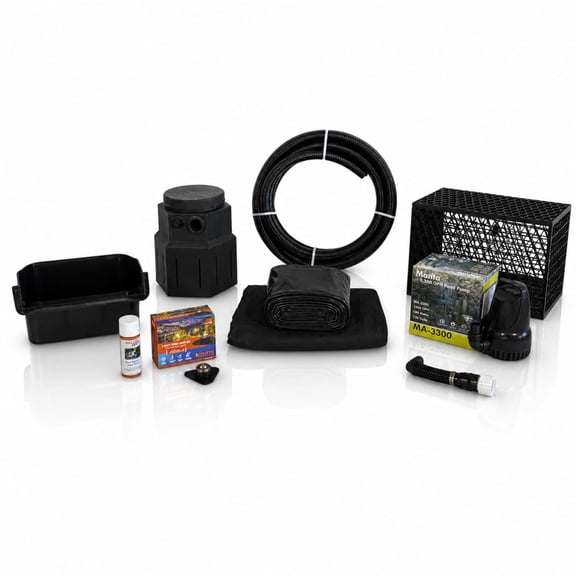 Half Off Ponds Complete 3300 PVC Waterfall Kit with MatrixBlox 10 ft. x 25 ft.