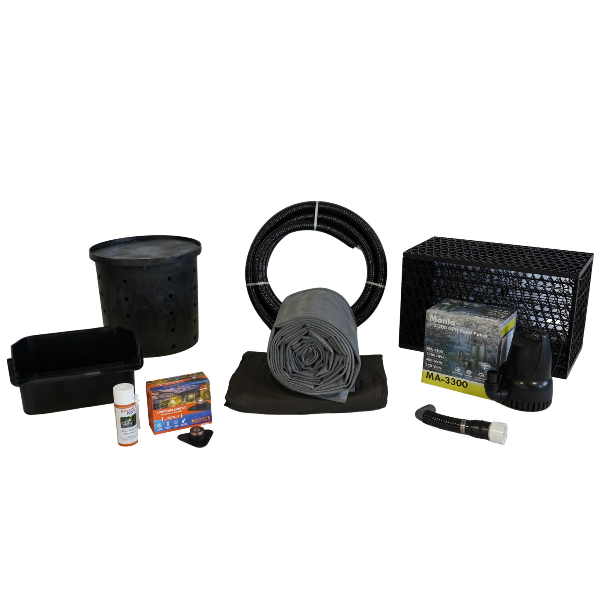 MatrixBlox 10' x 15' Black EPDM Pond Free Waterfall Kit
