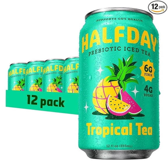 HALFDAY Prebiotic Iced Tea, Tropical Tea