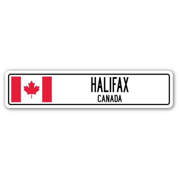 HALIFAX CANADA Street Sign Canadian flag city country road wall gift