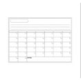 HALJEN Erasable Monthly and Schedule Refrigerator Calendar Sticker Set