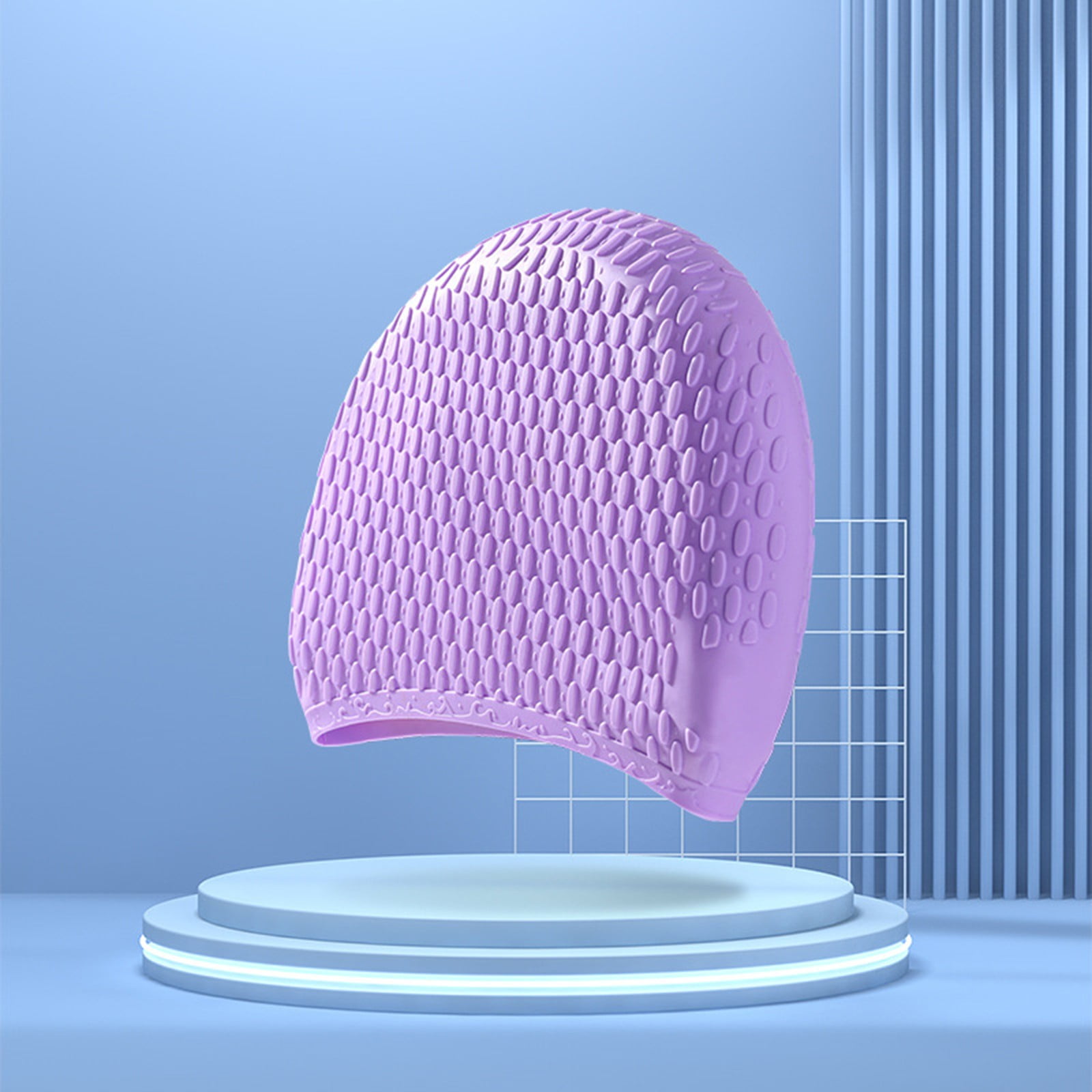 HALJEN Swimming Float Neck Adult Silicone Water Droplet Swimming Hats