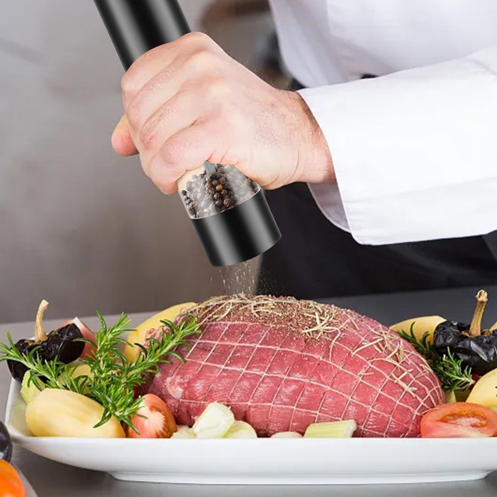 HALJEN Wolf Mixer Electric Pepper Grinder Automatic and Battery