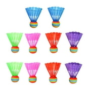 HALJEN Workout 10Pcs Badminton Shuttlecocks Birdies Training Badminton Balls Hitting Practice for Youth Players Indoor and Outdoor