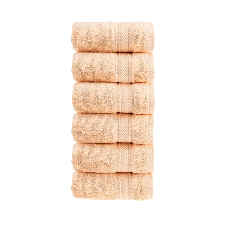 HALLEY 100 Turkish Cotton Washcloths for Body Face Bathroom Hotel Spa Kitchen Super Soft Highly Absorbent Fingertip Towels Luxury Wash